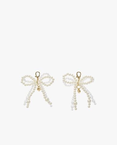  MLB - Charm nữ trang trí giày Double Beads Ribbon 