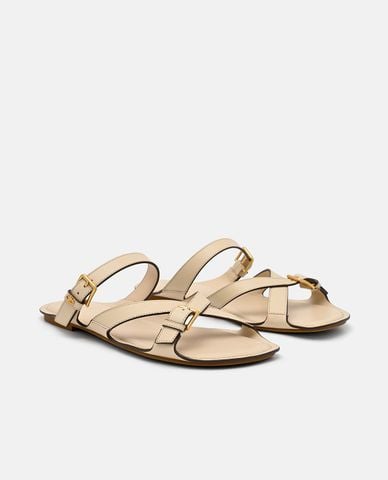  PEDRO - Giày sandals nữ đế bệt quai chéo 