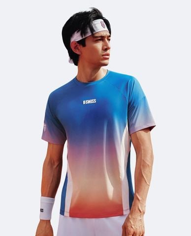  K-SWISS - Áo thun thể thao nam tay ngắn loang màu 