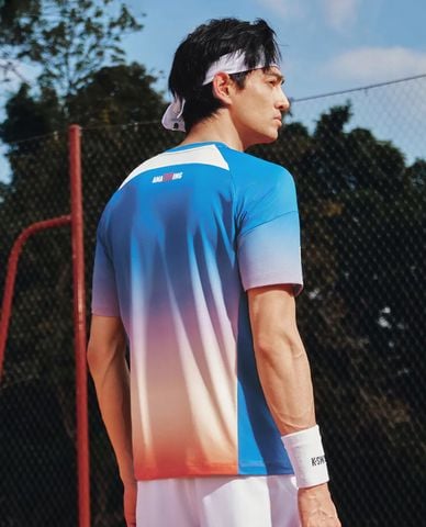  K-SWISS - Áo thun thể thao nam tay ngắn loang màu 