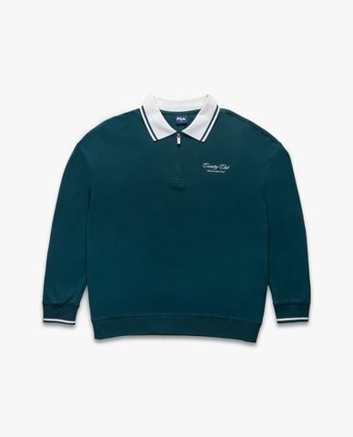  FILA - Áo sweatshirt unisex cổ bẻ tay dài Origin 