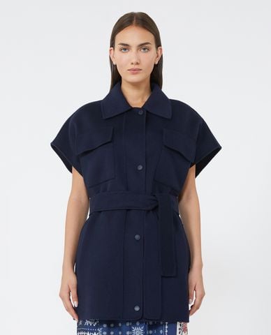  WEEKEND MAX MARA - Áo khoác dạ lông cừu nữ tay ngắn Elegia 