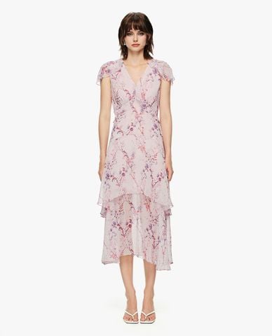  GIGI - Đầm xếp tầng midi họa tiết hoa nữ tính 