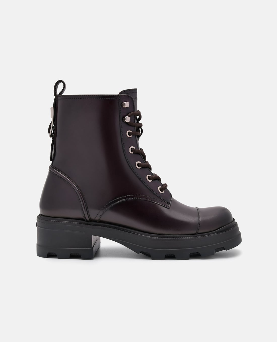 PEDRO - Giày boots nữ cổ cao mũi tròn Icon Leather