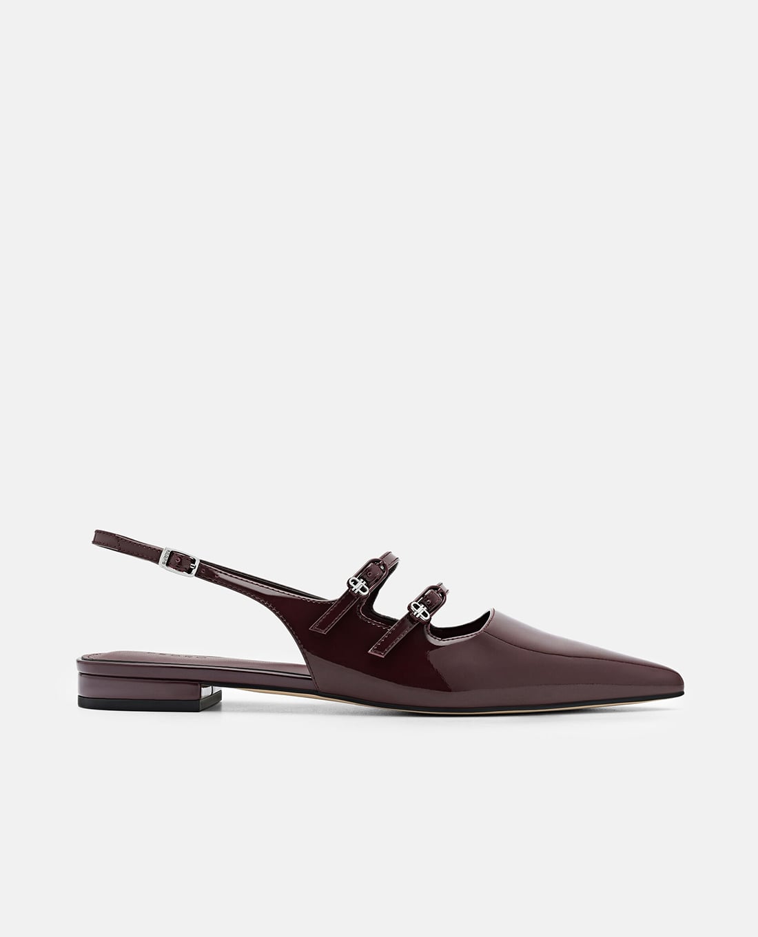 PEDRO - Giày sandals nữ đế thấp mũi nhọn Icon Patent