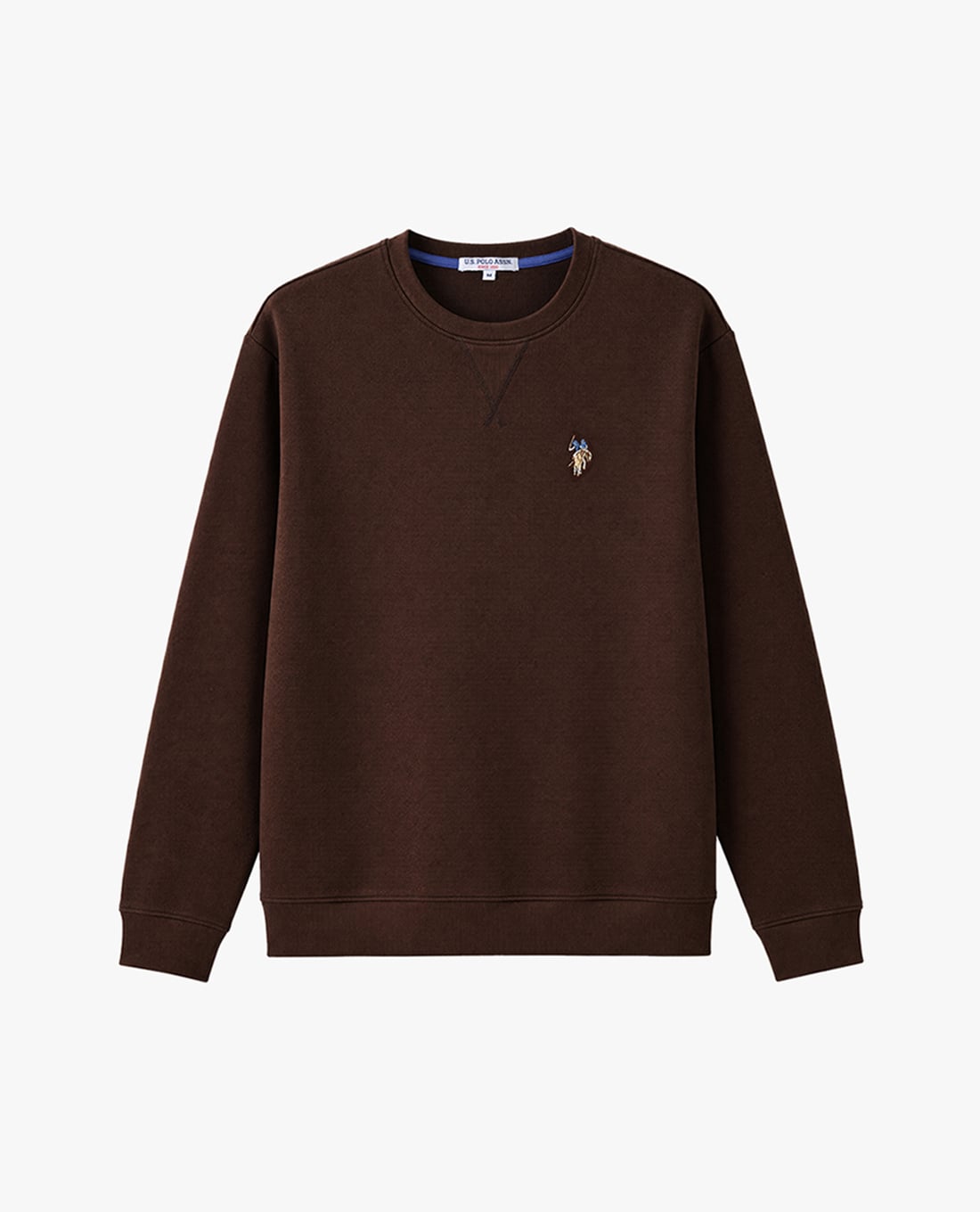 USPA - Áo sweatshirt nam cổ tròn tay dài thêu logo