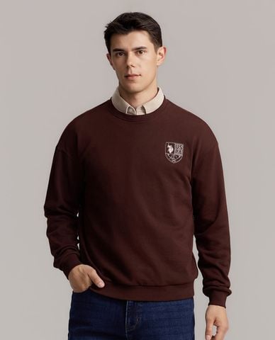  USPA - Áo sweatshirt nam tay dài thêu logo 