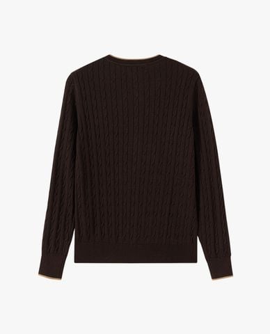 USPA - Áo khoác cardigan nữ tay dài phối viền 
