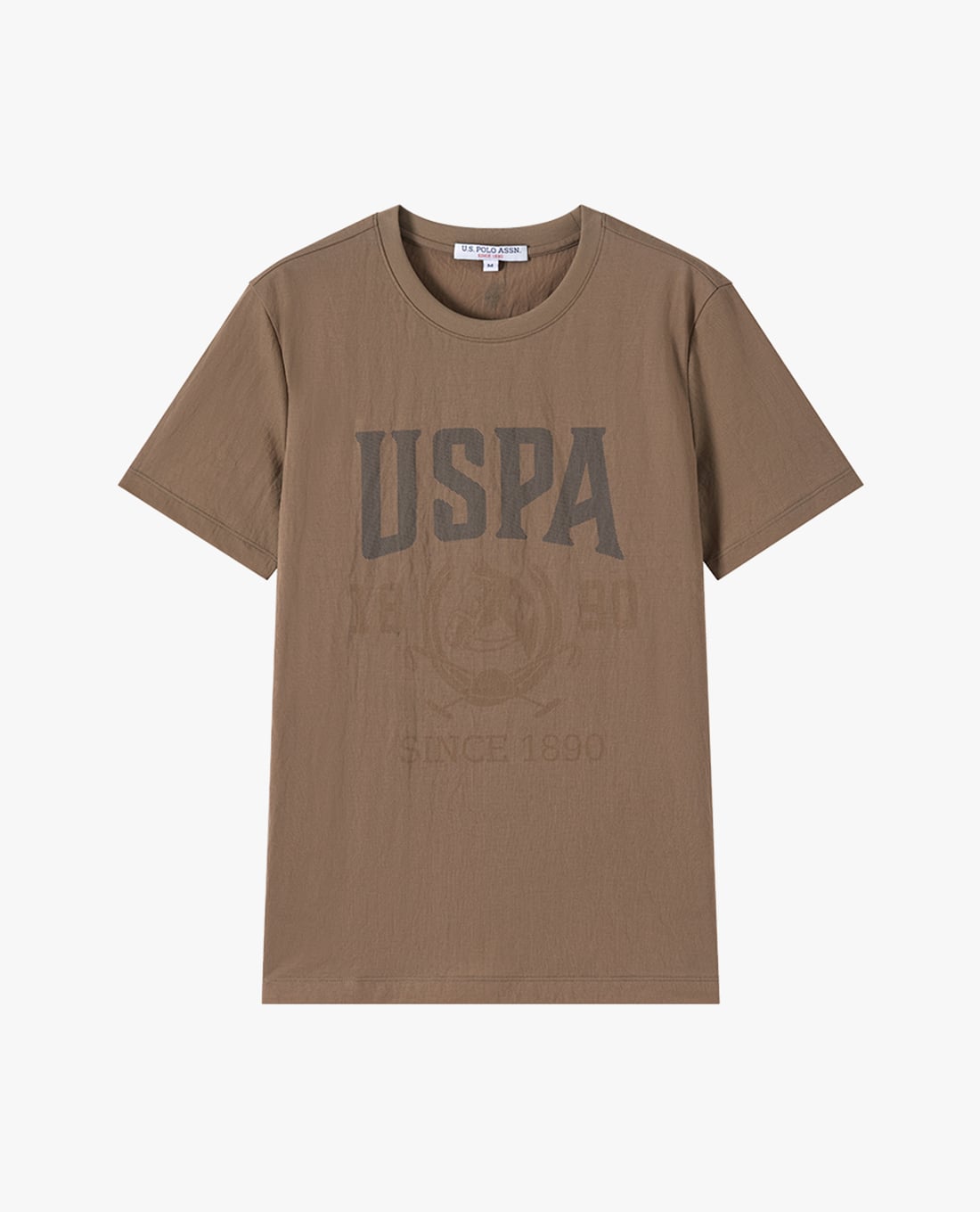 USPA - Áo thun nam cổ tròn tay ngắn in logo