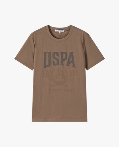 USPA - Áo thun nam cổ tròn tay ngắn in logo 