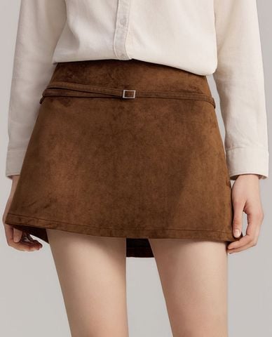  USPA - Chân váy chữ A midi phối dây đai 