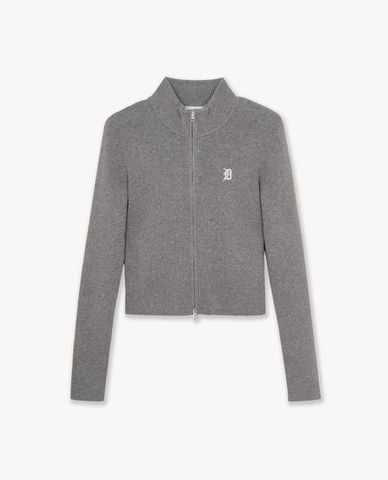  MLB - Áo khoác dệt kim nữ khóa zip Basic 