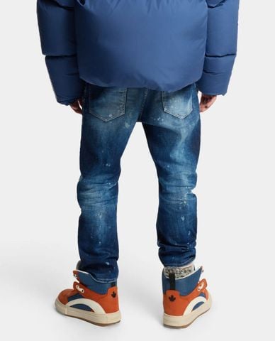  DSQUARED2 - Quần jeans nam ống đứng wash bạc 
