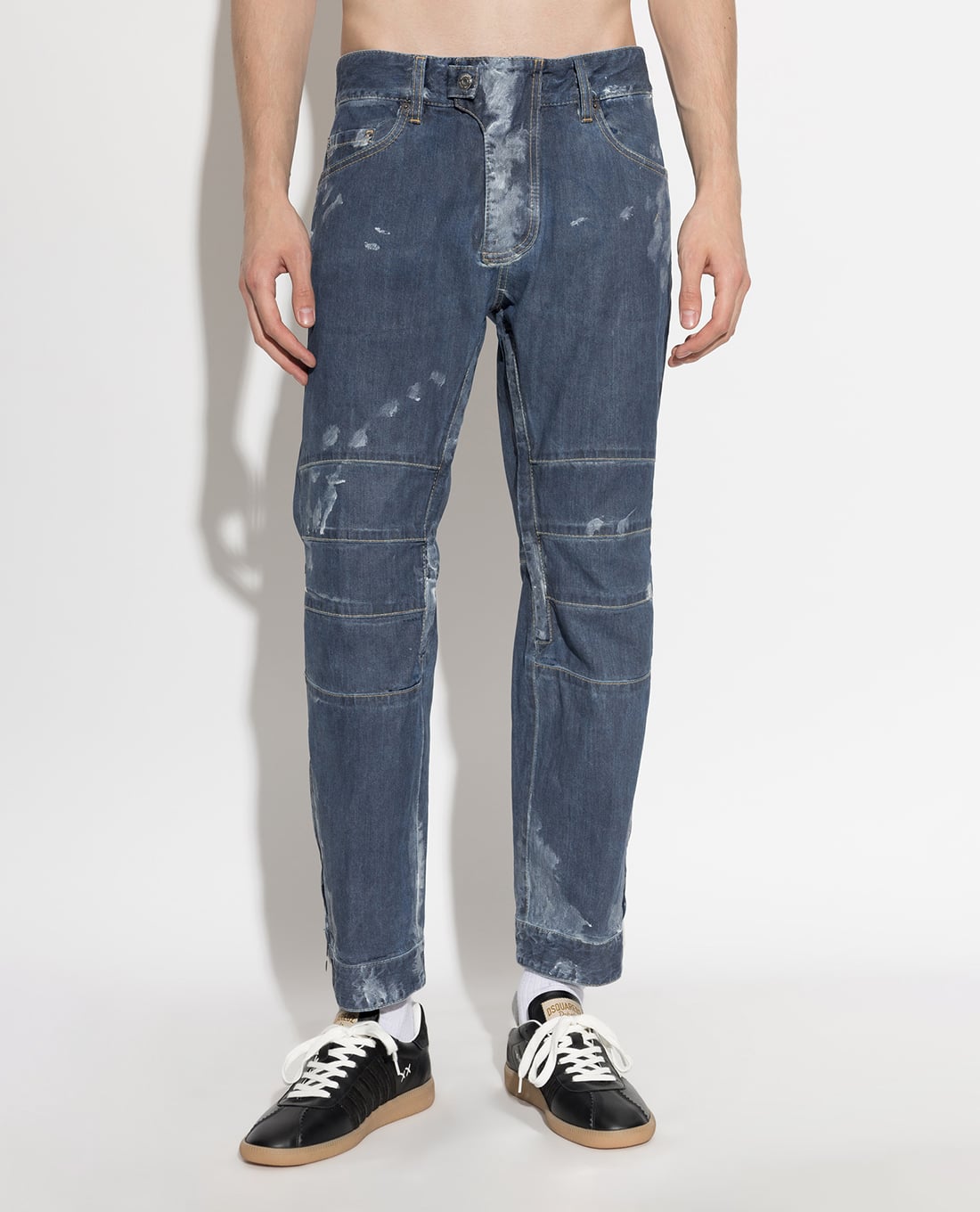 DSQUARED2 - Quần jeans nam ống đứng wash bạc