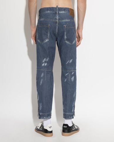  DSQUARED2 - Quần jeans nam ống đứng wash bạc 