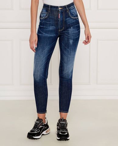  DSQUARED2 - Quần jeans nữ ống đứng phom ôm 