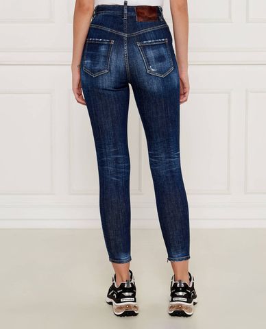  DSQUARED2 - Quần jeans nữ ống đứng phom ôm 