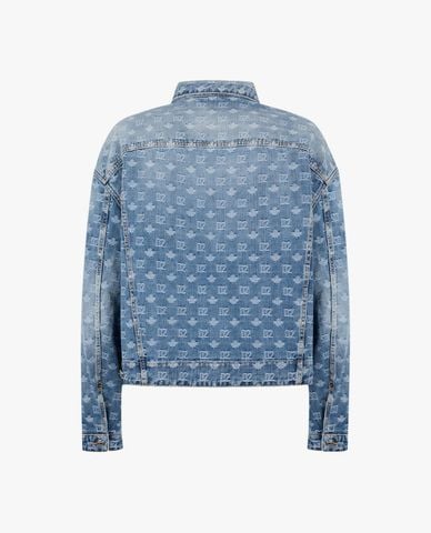 DSQUARED2 - Áo khoác denim nam phối túi họa tiết monogram 