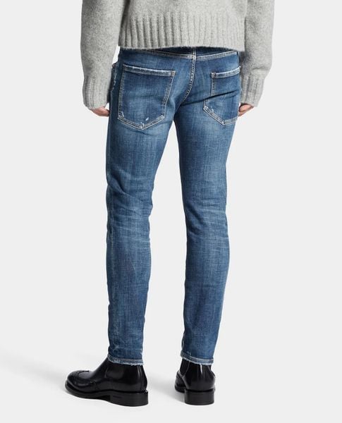  DSQUARED2 - Quần jeans nam phom ôm Wash Skater 