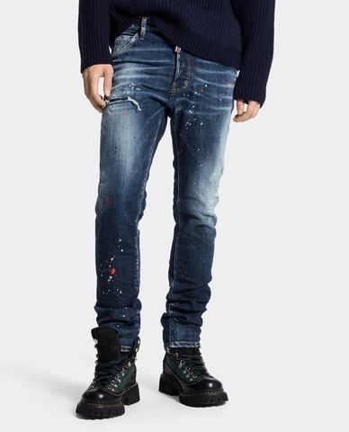  DSQUARED2 - Quần jeans nam phom ôm Red Spots 