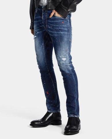  DSQUARED2 - Quần jeans nam phom ôm Tidy Biker 