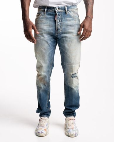  DSQUARED2 - Quần jeans nam phom ôm wash bạc 