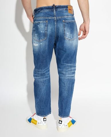  DSQUARED2 - Quần jeans nam phom ôm wash bạc 