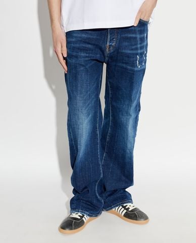  DSQUARED2 - Quần jeans nam ống rộng wash bạc 