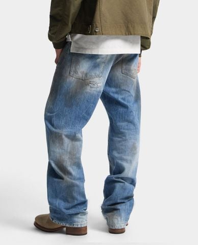  DSQUARED2 - Quần jeans nam ống rộng wash bạc 