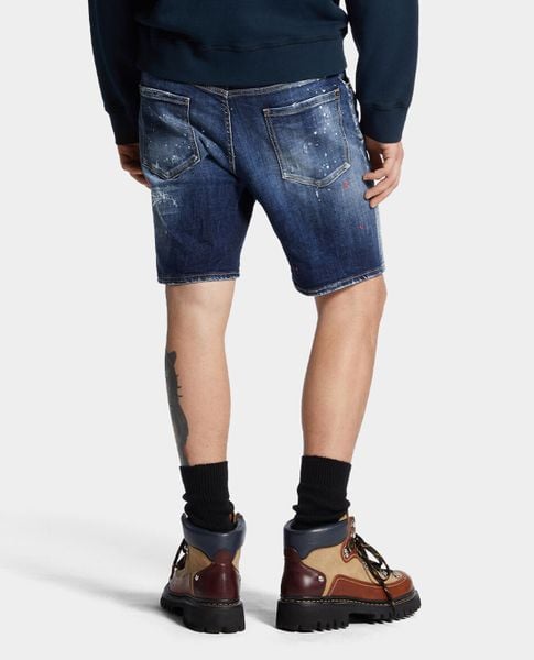  DSQUARED2 - Quần short jeans nam Red Spots 