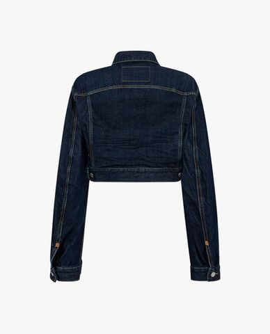  DSQUARED2 - Áo khoác denim nữ túi hộp phom croptop 