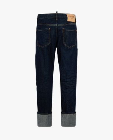  DSQUARED2 - Quần jeans nữ ống đứng xắn gấu 