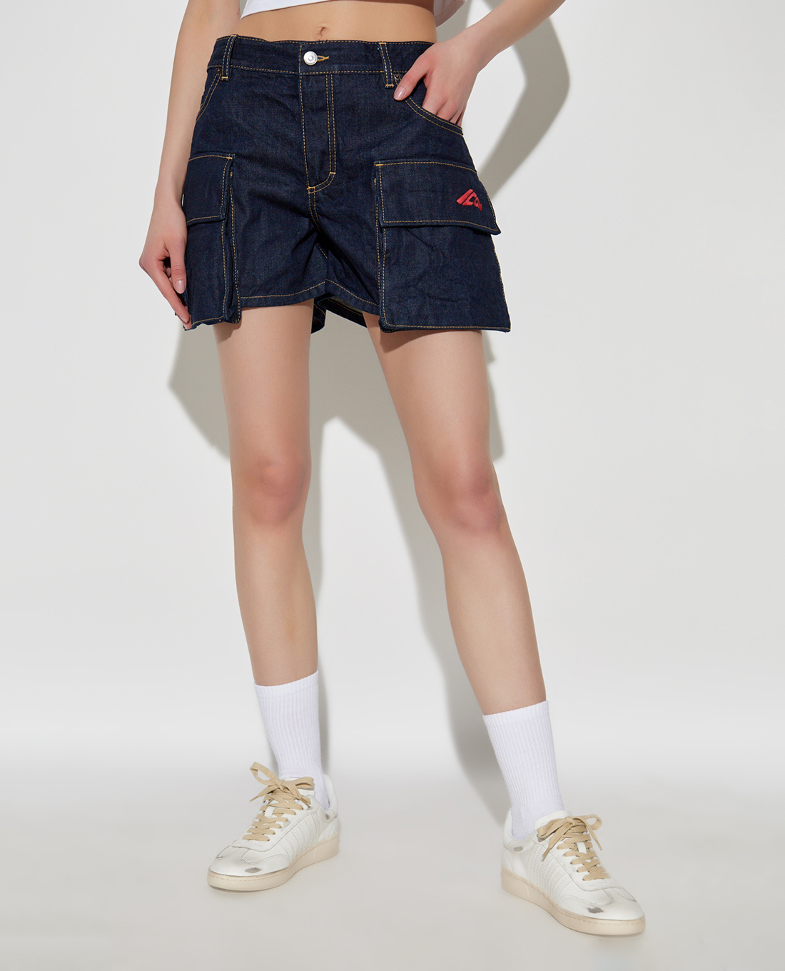 DSQUARED2 - Quần short jeans nữ túi hộp Icon