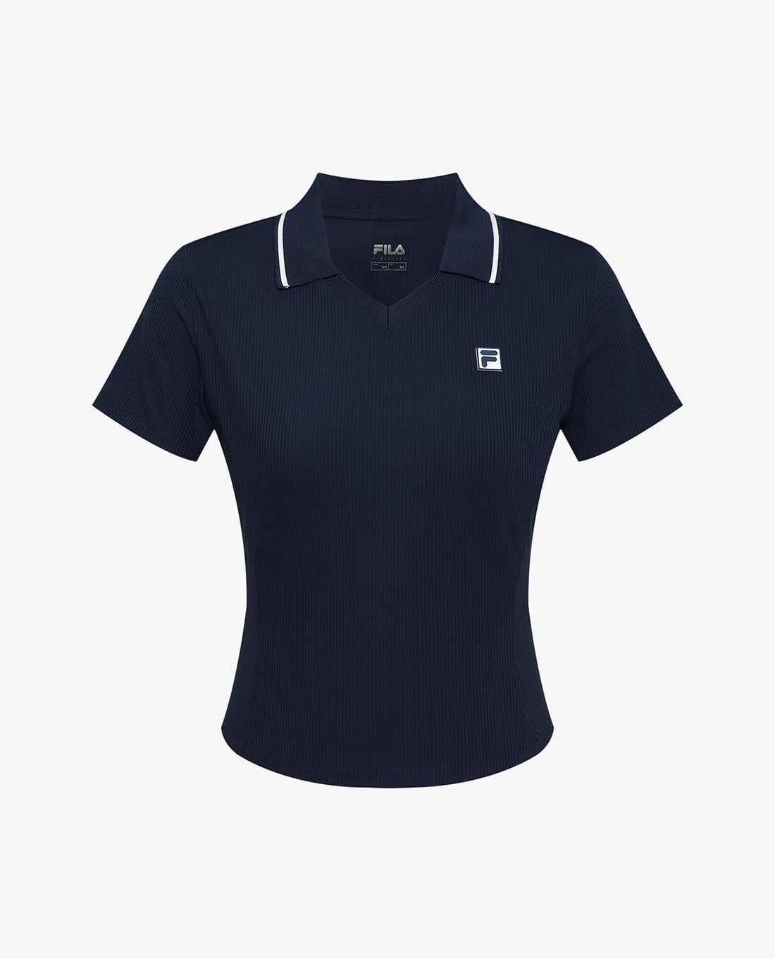 FILA - Áo polo nữ dệt kim cổ bẻ tay ngắn