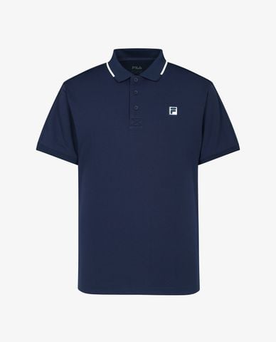  FILA - Áo polo unisex cổ bẻ tay ngắn Tennis 