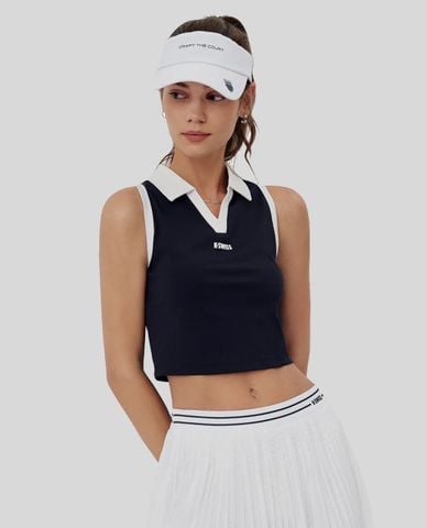  K-SWISS - Áo tập luyện nữ sát nách phom croptop 