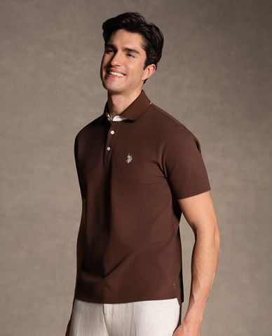  USPA - Áo polo nam cổ bẻ tay ngắn thêu logo 