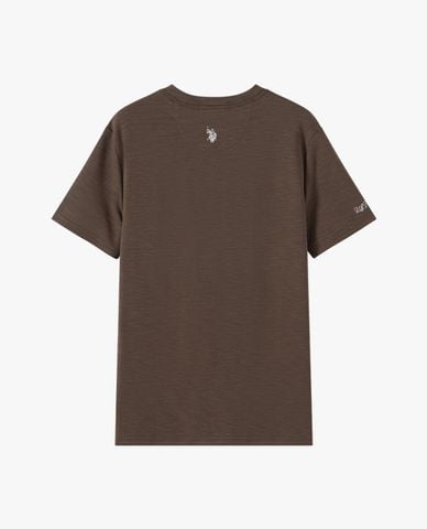  USPA - Áo thun nam cổ tròn tay ngắn phối in họa tiết 