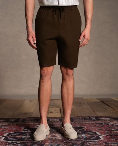  USPA - Quần short nam ngang gối lưng thun dây rút 