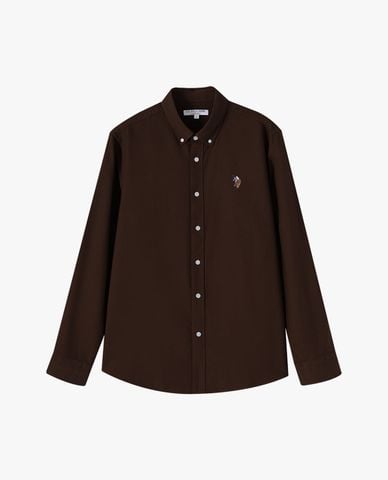  USPA - Áo sơ mi nam cổ bẻ tay dài thêu logo 