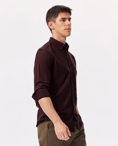  USPA - Áo sơ mi nam cổ bẻ tay dài thêu logo 