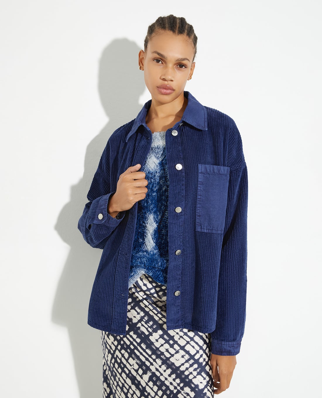 MAX&Co. - Áo khoác sơ mi nữ tay dài túi hộp Estri