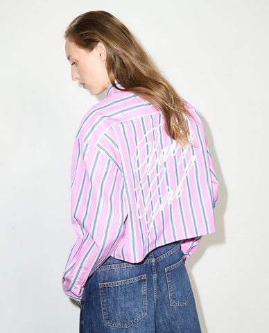  MAX&Co. - Áo sơ mi nữ phom croptop kẻ sọc Mcofarnese 