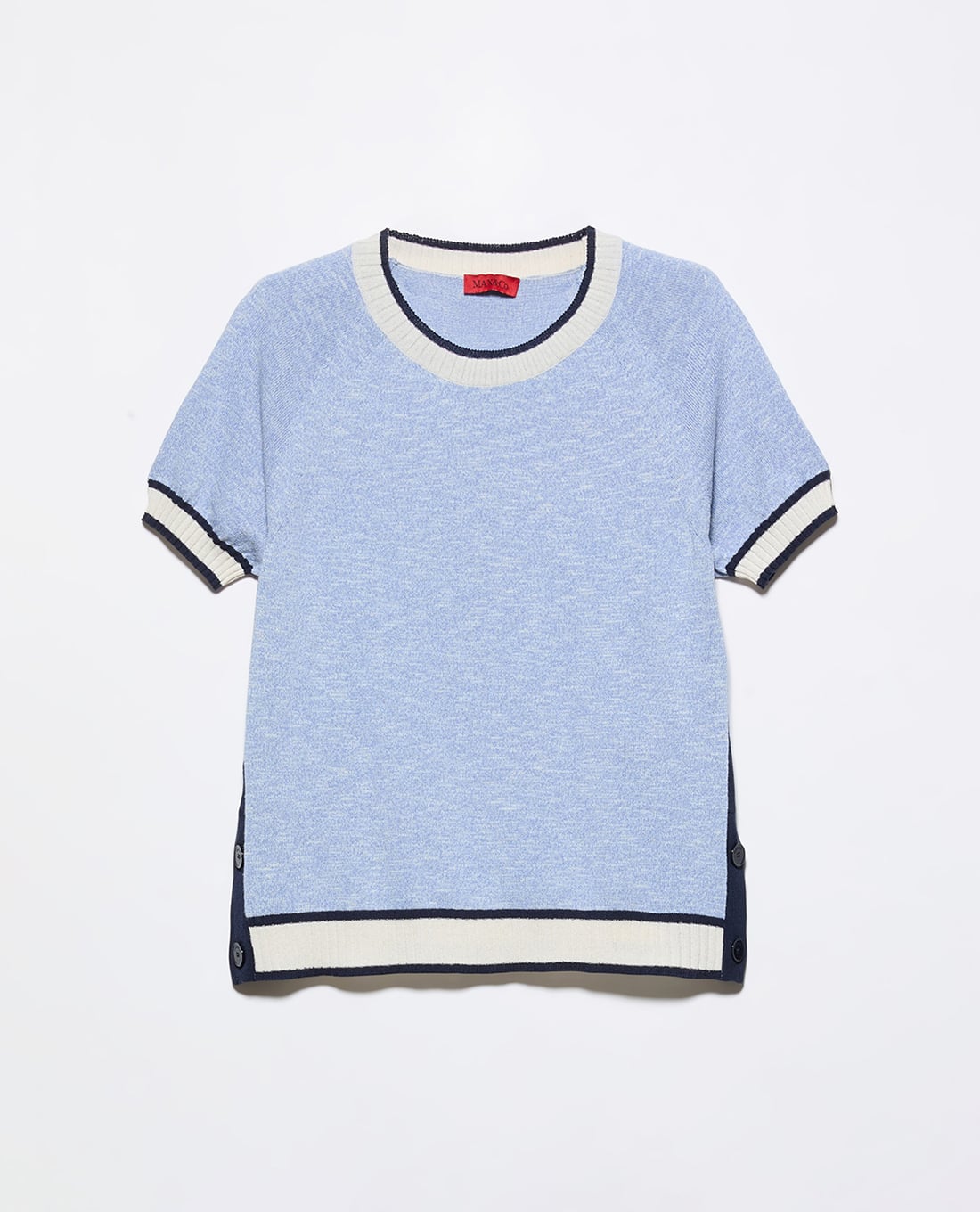 MAX&Co. - Áo dệt kim nữ cổ tròn tay ngắn Mcofoce