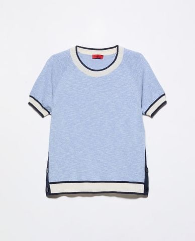  MAX&Co. - Áo dệt kim nữ cổ tròn tay ngắn Mcofoce 