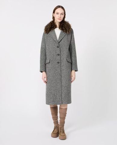  WEEKEND MAX MARA - Áo khoác tweed nữ dáng dài Wkitasca 