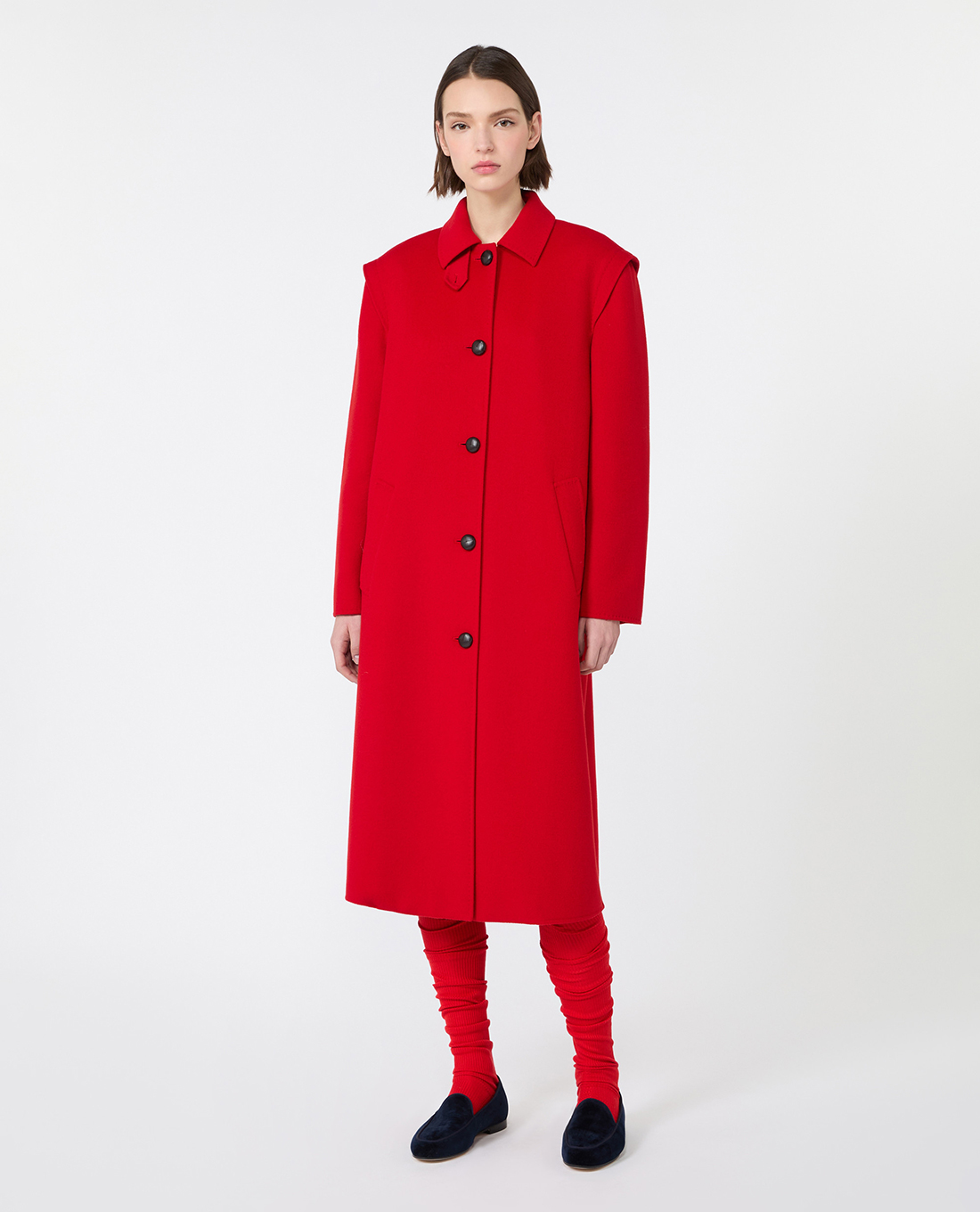 WEEKEND MAX MARA - Áo khoác dạ lông cừu nữ dáng dài Wksgessati