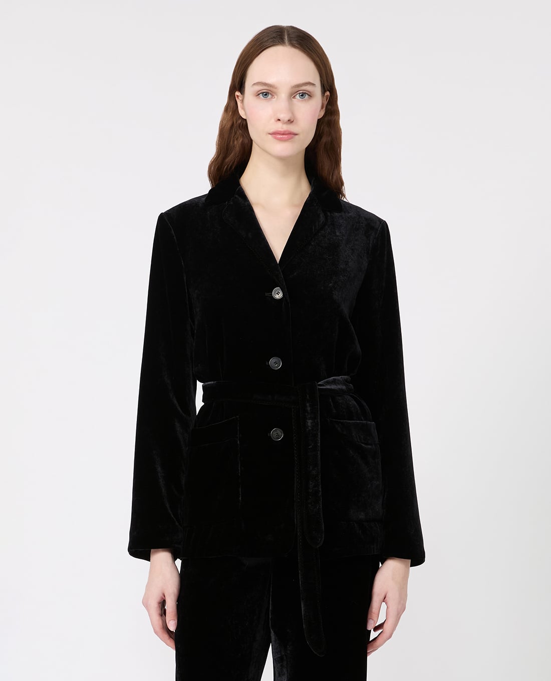 WEEKEND MAX MARA - Áo khoác blazer nữ phối đai lưng Wkirecente