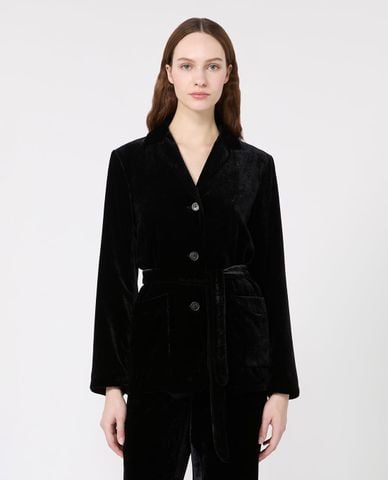  WEEKEND MAX MARA - Áo khoác blazer nữ phối đai lưng Wkirecente 