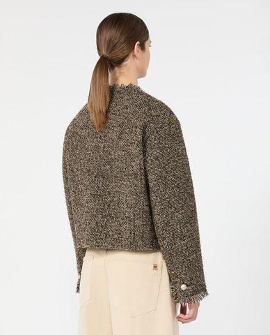  WEEKEND MAX MARA -  Áo khoác tweed nữ phom croptop Wkdvento 